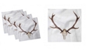 Ambesonne Antlers Set of 4 Napkins, 18" x 18"